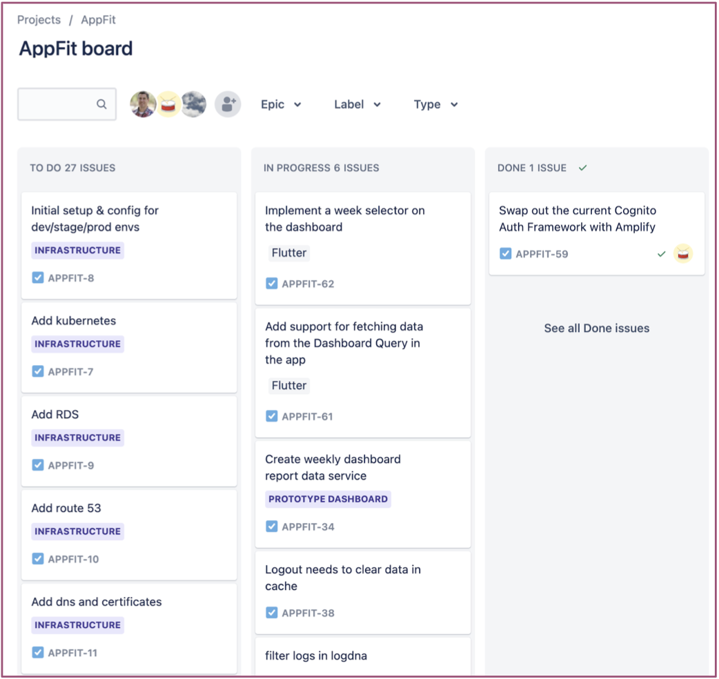Example Kanban Board